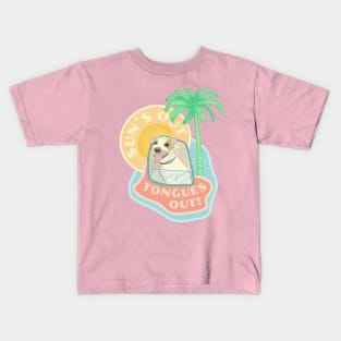 Sun's Out Tongues Out!!! Kids T-Shirt